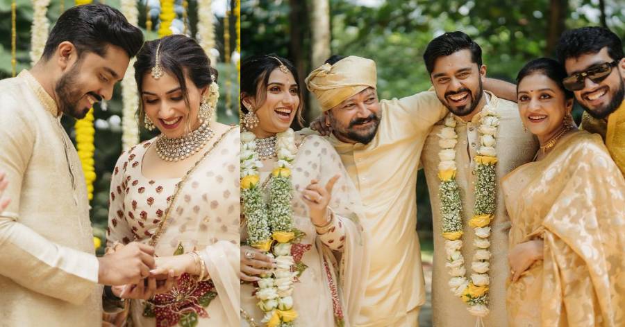 Malayalam Actor Jayaram's Daughter Malavika Gets Engaged In A Fairytale 