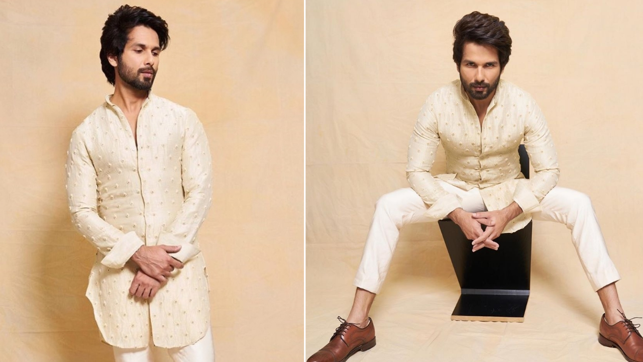 shahid kapoor in white suit